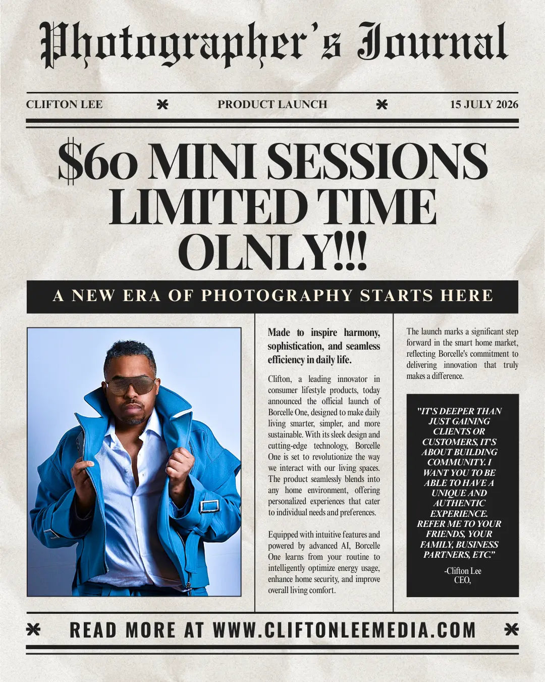 Mini Session's Back, Limited time only!